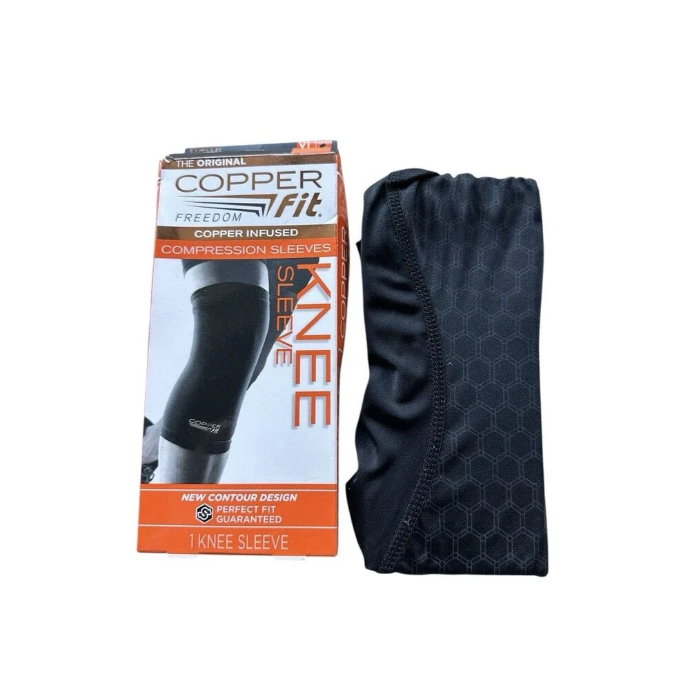 Copper Fit Freedom Copper Infused Compression Knee Sleeve Size XL Black